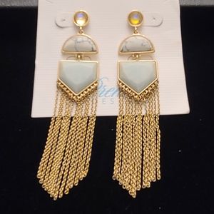Gold tone Fringe Earrings